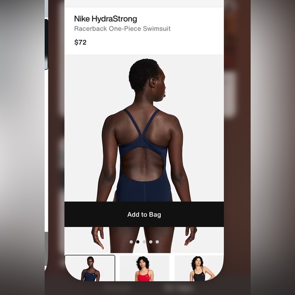 Nike Hydrastrong Tie-Dye Swimsuit - Red and Blue NWT - Picture 9 of 12